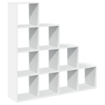 vidaXL Bibliotecă/separator 4 niveluri, alb, 131,5x29x131,5 cm lemn