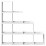 vidaXL Bibliotecă/separator 4 niveluri, alb, 131,5x29x131,5 cm lemn