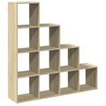 vidaXL Bibliotecă/separator cameră stejar sonoma 131,5x29x131,5cm lemn vidaXL Bibliotecă/separator cameră stejar sonoma 131,5x29x131,5cm lemn