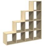 vidaXL Bibliotecă/separator cameră stejar sonoma 131,5x29x131,5cm lemn vidaXL Bibliotecă/separator cameră stejar sonoma 131,5x29x131,5cm lemn