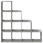 vidaXL Bibliotecă/separator cameră gri beton 131,5x29x131,5 cm lemn