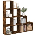 vidaXL Bibliotecă/separator stejar fumuriu 131,5x29x131,5 cm lemn vidaXL Bibliotecă/separator stejar fumuriu 131,5x29x131,5 cm lemn