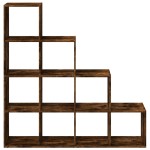 vidaXL Bibliotecă/separator stejar fumuriu 131,5x29x131,5 cm lemn vidaXL Bibliotecă/separator stejar fumuriu 131,5x29x131,5 cm lemn