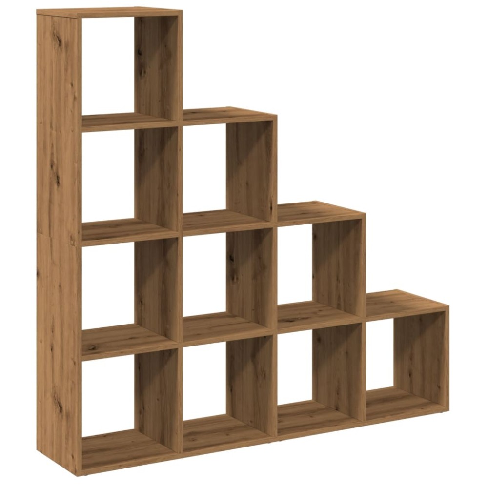 vidaXL Bibliotecă/separator 4 niveluri stejar 131,5x29x131,5 cm lemn