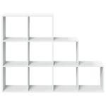 vidaXL Bibliotecă/separator 3 niveluri, alb, 137,5x29x103,5 cm lemn vidaXL Bibliotecă/separator 3 niveluri, alb, 137,5x29x103,5 cm lemn
