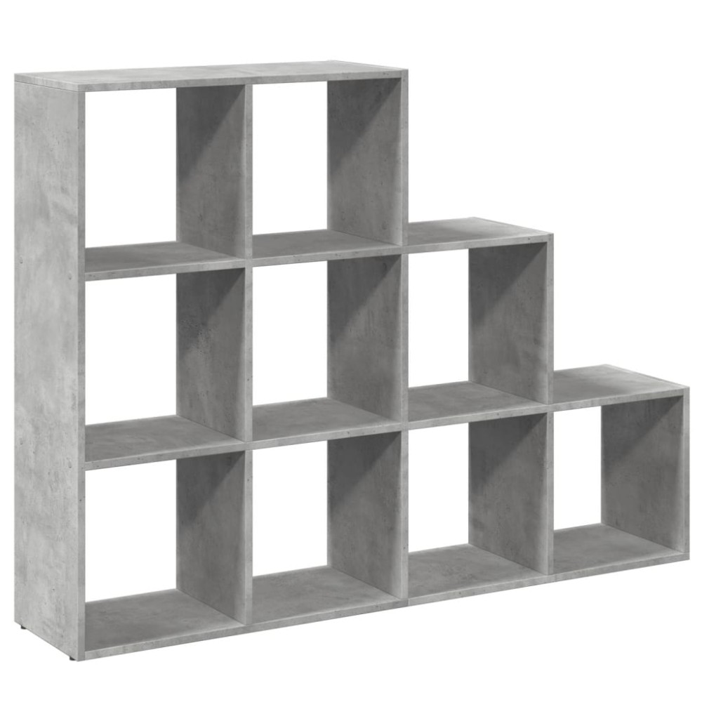 vidaXL Bibliotecă/separator cameră gri beton 137,5x29x103,5 cm lemn