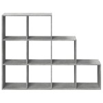 vidaXL Bibliotecă/separator cameră gri beton 137,5x29x103,5 cm lemn