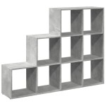vidaXL Bibliotecă/separator cameră gri beton 137,5x29x103,5 cm lemn