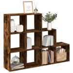 vidaXL Bibliotecă/separator stejar fumuriu 137,5x29x103,5 cm lemn vidaXL Bibliotecă/separator stejar fumuriu 137,5x29x103,5 cm lemn