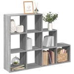 vidaXL Bibliotecă/separator cameră sonoma gri 137,5x29x103,5 cm lemn