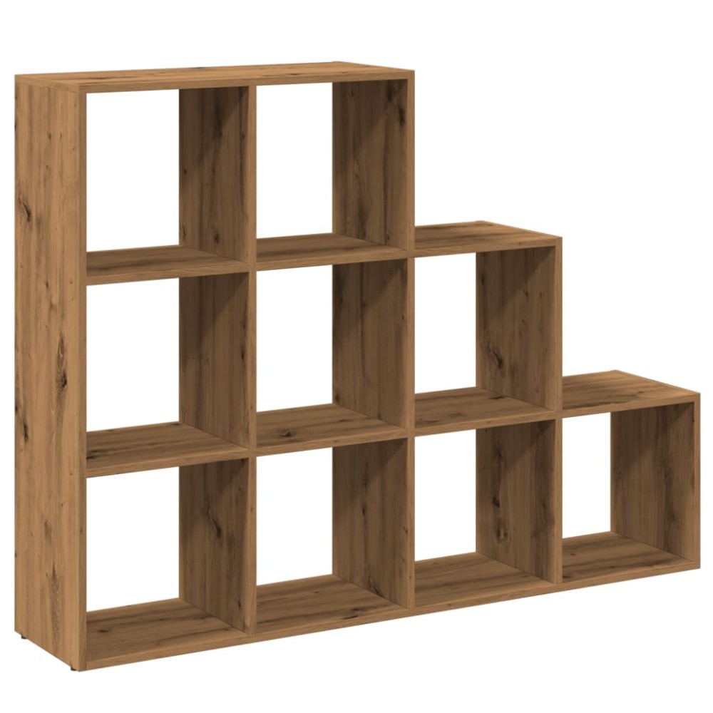 vidaXL Bibliotecă/separator 3 niveluri stejar 137,5x29x103,5 cm lemn