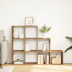 vidaXL Bibliotecă/separator 3 niveluri stejar 137,5x29x103,5 cm lemn