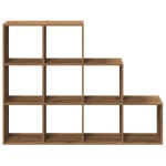 vidaXL Bibliotecă/separator 3 niveluri stejar 137,5x29x103,5 cm lemn