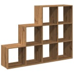 vidaXL Bibliotecă/separator 3 niveluri stejar 137,5x29x103,5 cm lemn