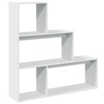 vidaXL Bibliotecă/separator cameră 3 niveluri, alb, 123x29x123 cm lemn vidaXL Bibliotecă/separator cameră 3 niveluri, alb, 123x29x123 cm lemn