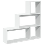 vidaXL Bibliotecă/separator cameră 3 niveluri, alb, 123x29x123 cm lemn vidaXL Bibliotecă/separator cameră 3 niveluri, alb, 123x29x123 cm lemn