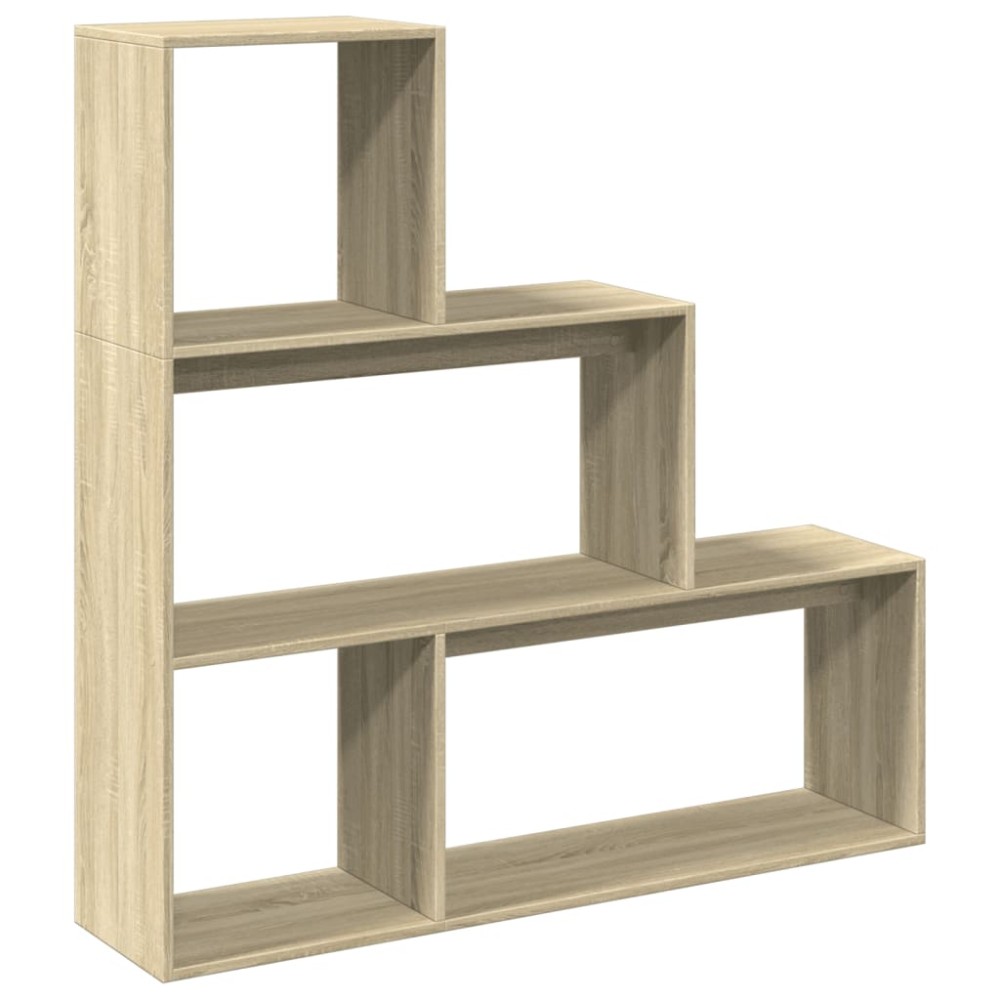 vidaXL Bibliotecă/separator 3 niveluri stejar sonoma 123x29x123cm lemn