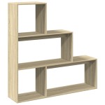 vidaXL Bibliotecă/separator 3 niveluri stejar sonoma 123x29x123cm lemn