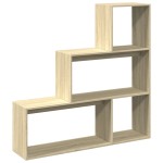 vidaXL Bibliotecă/separator 3 niveluri stejar sonoma 123x29x123cm lemn
