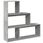 vidaXL Bibliotecă/separator 3 niveluri gri beton 123x29x123 cm lemn vidaXL Bibliotecă/separator 3 niveluri gri beton 123x29x123 cm lemn