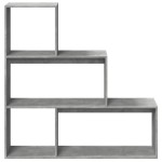 vidaXL Bibliotecă/separator 3 niveluri gri beton 123x29x123 cm lemn vidaXL Bibliotecă/separator 3 niveluri gri beton 123x29x123 cm lemn