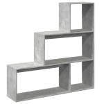 vidaXL Bibliotecă/separator 3 niveluri gri beton 123x29x123 cm lemn vidaXL Bibliotecă/separator 3 niveluri gri beton 123x29x123 cm lemn