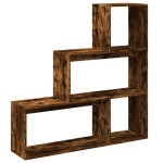 vidaXL Bibliotecă/separator 3 nivel stejar fumuriu 123x29x123 cm lemn