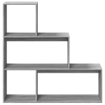 vidaXL Bibliotecă/separator 3 niveluri gri sonoma 123x29x123 cm lemn vidaXL Bibliotecă/separator 3 niveluri gri sonoma 123x29x123 cm lemn