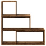 vidaXL Bibliotecă/separator 3 niveluri lemn vechi 123x29x123 cm lemn