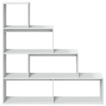 vidaXL Bibliotecă/separator 4 niveluri, alb, 143,5x29x143,5 cm lemn