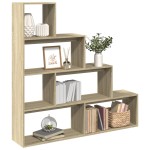 vidaXL Bibliotecă/separator cameră stejar sonoma 143,5x29x143,5cm lemn vidaXL Bibliotecă/separator cameră stejar sonoma 143,5x29x143,5cm lemn