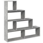 vidaXL Bibliotecă/separator cameră gri beton 143,5x29x143,5 cm lemn