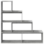 vidaXL Bibliotecă/separator cameră gri beton 143,5x29x143,5 cm lemn