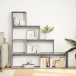 vidaXL Bibliotecă/separator cameră sonoma gri 143,5x29x143,5cm lemn