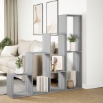 vidaXL Bibliotecă/separator cameră sonoma gri 143,5x29x143,5cm lemn