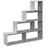 vidaXL Bibliotecă/separator cameră sonoma gri 143,5x29x143,5cm lemn
