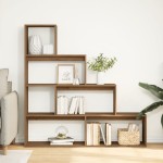 vidaXL Bibliotecă/separator 4 niveluri, stejar 143,5x29x143,5 cm lemn