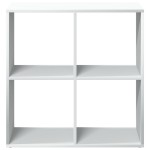vidaXL Bibliotecă/separator cameră alb 69,5x29x69,5 cm lemn prelucrat vidaXL Bibliotecă/separator cameră alb 69,5x29x69,5 cm lemn prelucrat