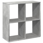 vidaXL Bibliotecă/separator cameră gri beton 69,5x29x69,5 cm lemn