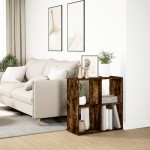 vidaXL Bibliotecă/separator cameră stejar fumuriu 69,5x29x69,5 cm lemn