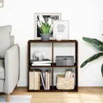 vidaXL Bibliotecă/separator cameră stejar maro 69,5x29x69,5 cm lemn