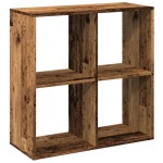 vidaXL Bibliotecă/separator cameră lemn vechi 69,5x29x69,5 cm lemn