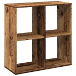 vidaXL Bibliotecă/separator cameră lemn vechi 69,5x29x69,5 cm lemn