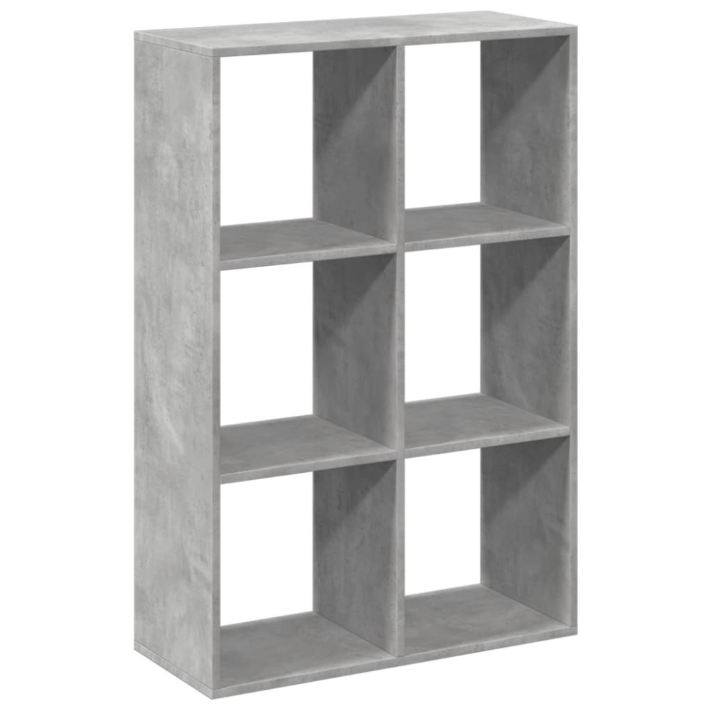 vidaXL Bibliotecă/separator cameră gri beton 69,5x29x103,5 cm lemn