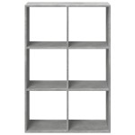 vidaXL Bibliotecă/separator cameră gri beton 69,5x29x103,5 cm lemn vidaXL Bibliotecă/separator cameră gri beton 69,5x29x103,5 cm lemn