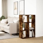 vidaXL Bibliotecă/separator cameră stejar fumuriu 69,5x29x103,5cm lemn