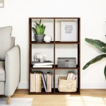 vidaXL Bibliotecă/separator cameră stejar maro 69,5x29x103,5 cm lemn