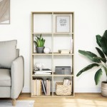 vidaXL Bibliotecă/separator cameră stejar sonoma 69,5x29x137,5 cm lemn