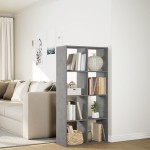 vidaXL Bibliotecă/separator cameră gri beton 69,5x29x137,5 cm lemn vidaXL Bibliotecă/separator cameră gri beton 69,5x29x137,5 cm lemn