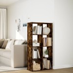 vidaXL Bibliotecă/separator cameră stejar fumuriu 69,5x29x137,5cm lemn vidaXL Bibliotecă/separator cameră stejar fumuriu 69,5x29x137,5cm lemn